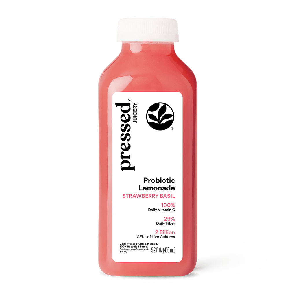 Strawberry Basil Probiotic Lemonade